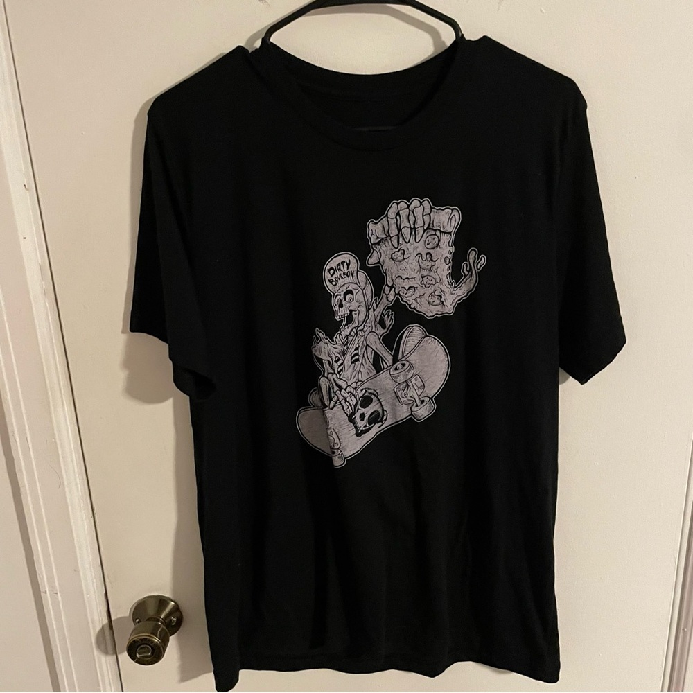 Black Skeleton Graphic T-Shirt